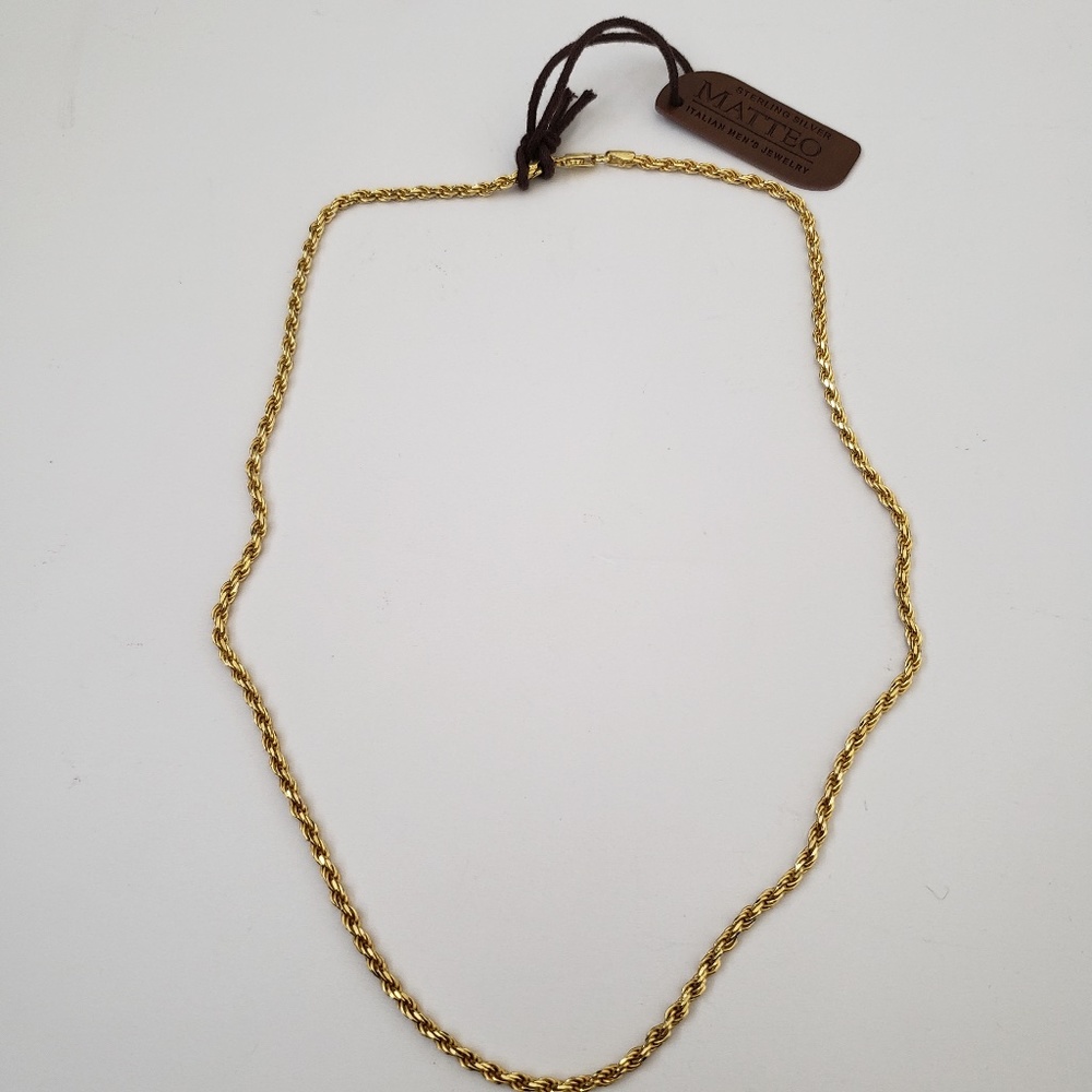 Made in Italy 925 Sterling Silver Braided Chain Nec…